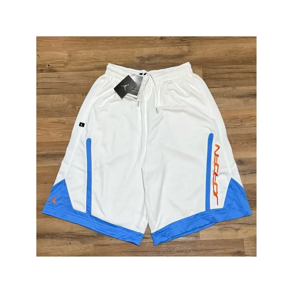 2006 Air Jordan Diamond White Blue Orange Basketball 228547-100 Y2K Shorts